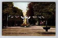 Wellsboro PA-Pennsylvania Firemen Parade Banner Main Street 1923 Old Postcard picture