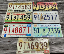 INDIANA LICENSE PLATE AUTO TAG ASSORTMENT OF  7 PLATES picture