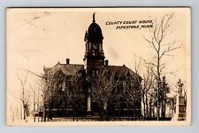 Pipestone MN-Minnesota RPPC County Court House Real Photo c1909 Vintage Postcard picture