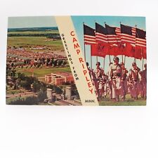 Postcard Little Falls MN Camp Ripley Banner Greetings Multiview Military picture
