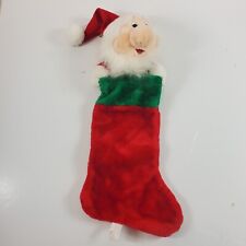 vintage chosun Santa Elf Christmas Stocking Plush Beard picture