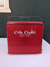 Vintage 1950's Red Cola Cooler, Poloron Fiberglass Insulated, Retro Picnic picture
