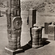 Vintage 1920s RPPC Hidalgo Colossus Of Tula Hgo Postcard Mesoamerican Site picture