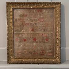 Antique Cross Stitch Sampler 1823 Mary Angus Aged 14 Framed picture
