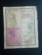 1869 Map of Bethel Vermont South Royalton VT Sharon VT Color Map Beers ORIGINAL picture