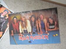 IRON MAIDEN BAND POSTER -  23 X 35 - POSTER - VINTAGE 1984 - LONG HAIR era picture