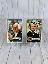 1972 George Washington  Abraham Lincoln US Presidents Topps Card Lot picture