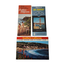 1960's Southern California Map and Souvenir Guide Lot x3 - The Gray Line picture