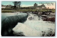 c1910 Scene Horlick Dam Water Racine Wisconsin Vintage Antique Unposted Postcard picture