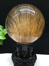 6.95LB AAAAA+ Top Natural Rutile crystal Quartz Sphere Crystal Ball Reiki gems picture