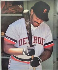 1991 Cecil Fielder Detroit Tigers MLB Vintage Print Ad Man Cave Poster 90's picture