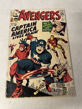 AVENGERS #4 KEY ISSUE MARVEL 1963 KIRBY STAN LEE THOR CAPTAIN AMERICA IRON MAN picture