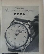 1952 men's Doxa automatic Switzerland watch vintage original ad picture