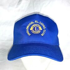 Lions Club Hat Englewood Florida Dad Cap Vintage Embroidered Blue Adjustable picture