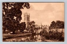 Oxford-England, Magdalen College, Vintage Postcard picture