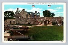 Fort Ticonderoga NY-New York, Courtyard Entrance, Cannons, Vintage Postcard picture
