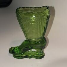 Vintage Green Glass Boot Shoe Figurine ￼#3 picture
