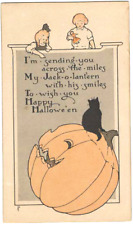 VINTAGE DAVIS  HALLOWEEN POSTCARD -SCARCE SERIES TO FIND - NICE CONDITION picture