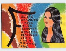 Postcard Woman and Words Art Print/Painting picture