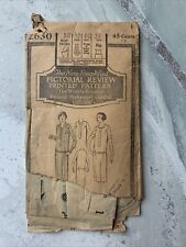 RARE Antique Sewing Pattern #2630 Dress 1920's-pictorial Review picture