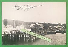 Found 4X6 PHOTO Old Port Jefferson Ferry Dock Brookhaven Long Island New York picture