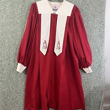 Murphy Robes Size 48 Vintage Red Clergy Choir Gown Embroidered Prayer Hands picture