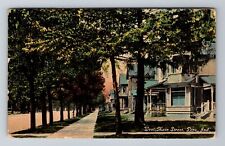 Peru IN-Indiana, West Main Street Residences, Vintage c1914 Souvenir Postcard picture