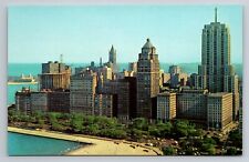 The Drake Hotel On Lake Michigan Chicago Illinois Unposted Postcard picture