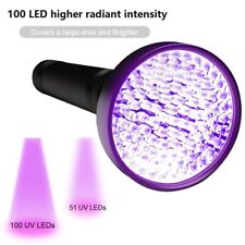 UV Ultraviolet Light 100 LED Flashlight BlackLight 395nM Inspection Lamp Torch picture