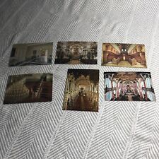 lot of six vintage photograph postcards gorgeous European interiors picture