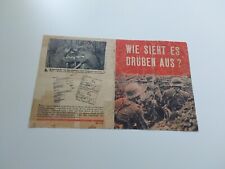 WWII Allied Anti-German Propaganda Leaflet to German Soldiers picture