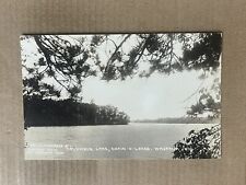 Postcard RPPC Waupaca WI Wisconsin Columbia Lake Chain O'Lakes Vintage Photo picture