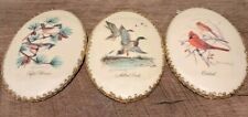 Vintage Christmas Decor  Bird Prints by Meisenbach On Handmade Plaster Ornaments picture