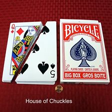 Split Deck, Jumbo Big Box Gros Boite Bicycle Red Back - Magic Card Trick picture