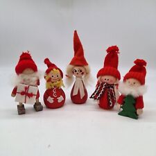 Vintage Sweden handmade wooden Christmas figurines Tomte Ellerburg Llungstrom 5 picture