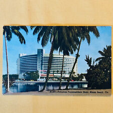Fabulous Fountainbleau Hotel Miami Beach Florida Vintage Postcard picture