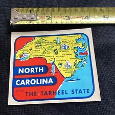 vintage North Carolina Car Luggage decal NC Tarheel state golf travel sticker picture