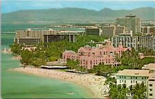 Waikiki Beach Hale Koa Hotel Honolulu Hawaii Vintage postcard spc1 picture