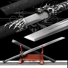 Handmade Katana/Pattern Steel/Collectible Sword/High-Quality Blade/Training picture