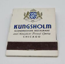 Kungsholm Scandinavian Restaurant CHICAGO Illinois FULL Matchbook Est. 1876 picture