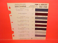 1947 1948 FORD MERCURY SUPER DELUXE SIX V-8 SPORTSMAN CONVERTIBLE PAINT CHIPS picture