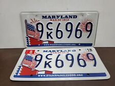 2018 Maryland PAIR ALL 6&9S License Plate Tag picture