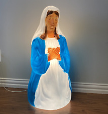 Vintage General Foam Plastics Blow Mold Mary Christmas Nativity 078-130084 picture
