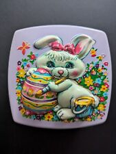 Vintage Ullman Co. Easter Bunny Plastic Plastic Lidded Candy Container picture