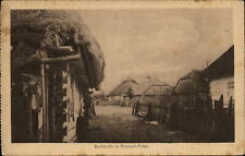 WWI Dorfstrasse Village Street in Russian Poland Feldpost 1917 vintage postcard picture