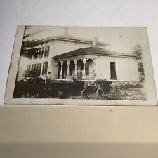Vintage RPPC Family Large Home Early Car picture
