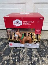 GIANT CLYDESDALE HORSE  9 ft Inflatable Huge Christmas Decor light up Outdoor picture