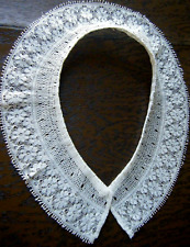 Antique 19c Victorian  Collar fine  continental French continues bobbin lace picture