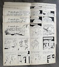 8 Pages Orig Comic Strip Art  By Gene Smith I Live For Adventure Try-Out Strips? picture