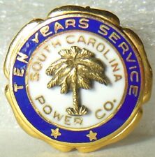 ⚡️  SOUTH CAROLINER POWER Co. 1/10 10KT employee service award tie/ lapel pin** picture